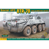 Ace Model 72166 1/72 BTR-70 (late) Soviet APC (rubber tyres) Plastic Model Kit
