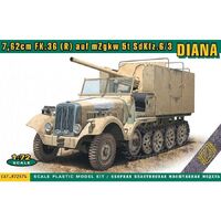 Ace Model 1/72 7,62 cm FK.36(R) auf mZgkw 5t Diana Plastic Model Kit 72574