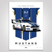 Authentic Collectables The Legend Returns: 2019 Superloop Adelaide 500 #17 Dick Johnson Mustang Illustrated Print