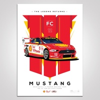 Authentic Collectables The Legend Returns: 2019 Shell V-Power Racing Team #12 Fabian Coulthard Mustang Illustrated Print