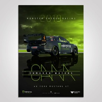 Authentic Collectables 2019 Monster Energy Racing #6 Ford Mustang Cameron Waters Limited Edition Print