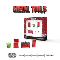 American Diorama 1/64 Metal Tools Set B Diecast Model Accessories