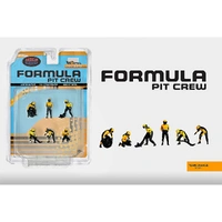 American Diorama 1/64 Formula Pit Crew Team Orange Figures Set