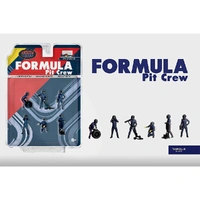 American Diorama 1/64 Formula Pit Crew Team Blue Figure Set
