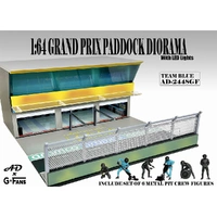 American Diorama 1/64 Grand Prix Paddock Diorama Team Black Diecast Model Accessory