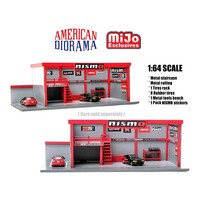 American Diorama - 1/64 Garage Diorama (Advan Yokohama sticker pack included)