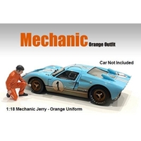 American Diorama 1/18 Jerry Mechanic Figure Orange Uniform Accessory (car not included)