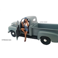 American Diorama 1/24 Jessie Mechanic Figure Accessory (Car not included)