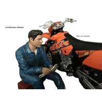American Diorama 1/12 Michael Mechanic Figure Accessory (Bike not included)