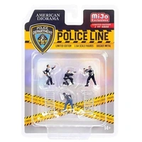 American Diorama 1/64 Police Line 2 - Figure Set 