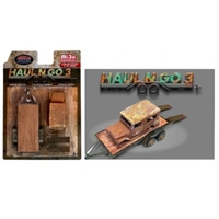American Diorama 1/64 Haul n Go Rust Car Trailer with Rusted Body Diecast Accessory