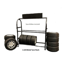 American Diorama 1/18 Metal Tyre Rack Accessory