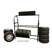 American Diorama 1/24 Metal Tyre Rack Accessory