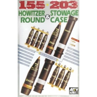 AFV Club 1/35 155/203mm Howitzer Round & Storage Case Plastic Model Kit [AF35017]