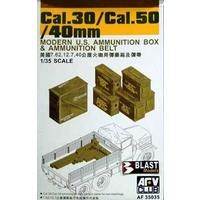 AFV Club 1/35 40mm/Cal.30/Cal.50mm Ammo Box Plastic Model Kit AF35035