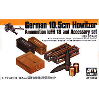 AFV Club 1/35 German 10.5cm Howitzer Ammunition And Accessory Set Plastic Model Kit [AF35062]