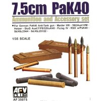 AFV Club AF35075 1/35 7.5cm Tank Gun Ammunition And Accessoary Set Plastic Model Kit