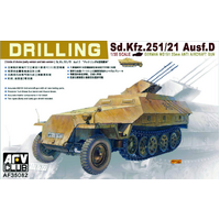 AFV Club 1/35 German Sd.Kfz.25 Ausf.D Drilling Plastic Model Kit [AF35082]