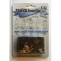 AFV Club AF35084 1/35 German 7.5cm/L24 Ammunition (Brass) Plastic Model Kit