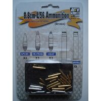 AFV Club AF35087 1/35 German 8.8cm/L56 Ammo Set (Brass+Aluminum) Plastic Model Kit