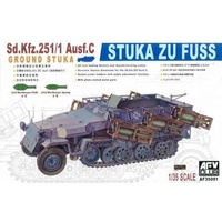 AFV Club 1/35 German Sd.Kfz.25 Ausf.C Stuka Zu Fuzz Plastic Model Kit [AF35091]