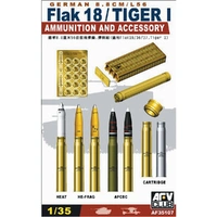 AFV Club 1/35 German 8.8mm L/56 Ammunition And Accessory Plastic Model Kit [AF35107]