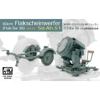 AFV Club 1/35 German SW-36 60cm Searchlight/With Sd.Ah.51 Trailer Plastic Model Kit [AF35125]