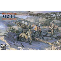 AFV Club 1/35 U.S. WWII Late Version 105mm Howitzer M2A1 & Carriage M2A2 Plastic Model Kit [AF35182]