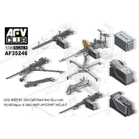 AFV Club 1/35 U.S. M2Hb .50 Cal Machine Gun Set w/M3 Tripod & M63 Anti-Aircraft Mount [AF35246]