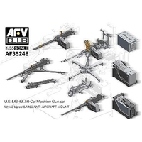 AFV Club 1/35 U.S. M2Hb .50 Cal Machine Gun Set w/M3 Tripod & M63 Anti-Aircraft Mount [AF35246]