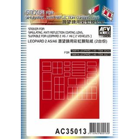 AFV Club AC35013 1/35 Sticker Anti Reflection Coating Lens For Leopard 2 A5/A6 (2 Vehicles)