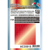 AFV Club 1/35 Sticker Anti Reflection Coating Lens For Leopard 2 A6Ex (4 Vehicles) [AC35015]