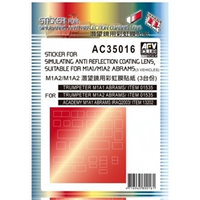AFV Club 1/100 Sticker Anti Reflection Coating Lens For Leopard 2 A6Ex (4 Vehicles) [AC35016]