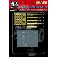AFV Club 1/35 U.S. 3 Inch Gun Ammo Set (Brass) Plastic Model Kit AG35031