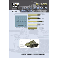 AFV Club 1/35 U.S. 76mm Gun Ammo Set (Brass) Plastic Model Kit AG35032