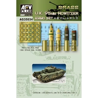 AFV Club 1/35 U.K. 95mm Howitzer Ammo Set Plastic Model Kit AG35034