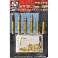 AFV Club 1/35 Ru 76.2mm Gun Ammo Set (Brass) Plastic Model Kit AG35036