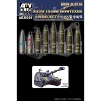 AFV Club 1/35 155mm Howitzer Ammo Set (Brass) Plastic Model Kit [AG35039]