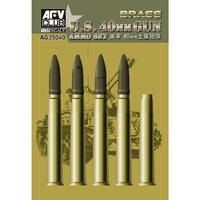 AFV Club AG35040 1/35 U.S. 40mm Gun Ammo Set (Brass) Plastic Model Kit