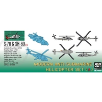 AFV Club 1/700 Modern Anti-submarine Helicopter Set1 (SH-60B & S-70C(M)) Plastic Model Kit