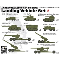 AFV Club 1/350 USA Korea War & WW2 Landing Vehicle set Plastic Model Kit [SE73517]
