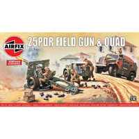 Airfix 1/76 25pdr Field Gun Plastic Model Kit 