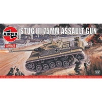 Airfix 1/76 Stug III 75mm Assault Gun Plastic Model Kit 