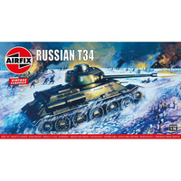 Airfix 1/76 Russian T-34 Tank Plastic Model Kit 
