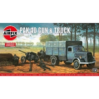 Airfix 1/76 PAK 40 Gun & Truck Plastic Model Kit 