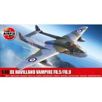 Airfix 1/48 de Havilland Vampire FB.5/FB.9 Plastic Model Kit