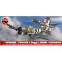 Airfix 1/72 Eurofighter Typhoon FGR.4 "Moggy" & Harker Typhoon MK.IB Plastic Model Kit
