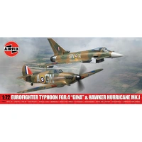 Airfix 1/72 Eurofighter Typhoon FGR.4 "Gina" & Hawker Hurrican MK.I Plastic Model Kit