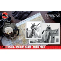 Airfix 1/48 Legens Douglas Bader Triple Pack Plastic Model Kit