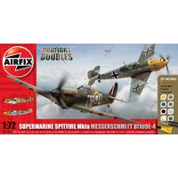 Airfix 1/72 Dogfight Double Spitfire 1A / BF 109E Starter Set Plastic Model Kit 50135